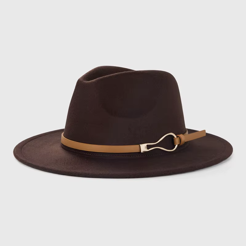 Fedora laine marron