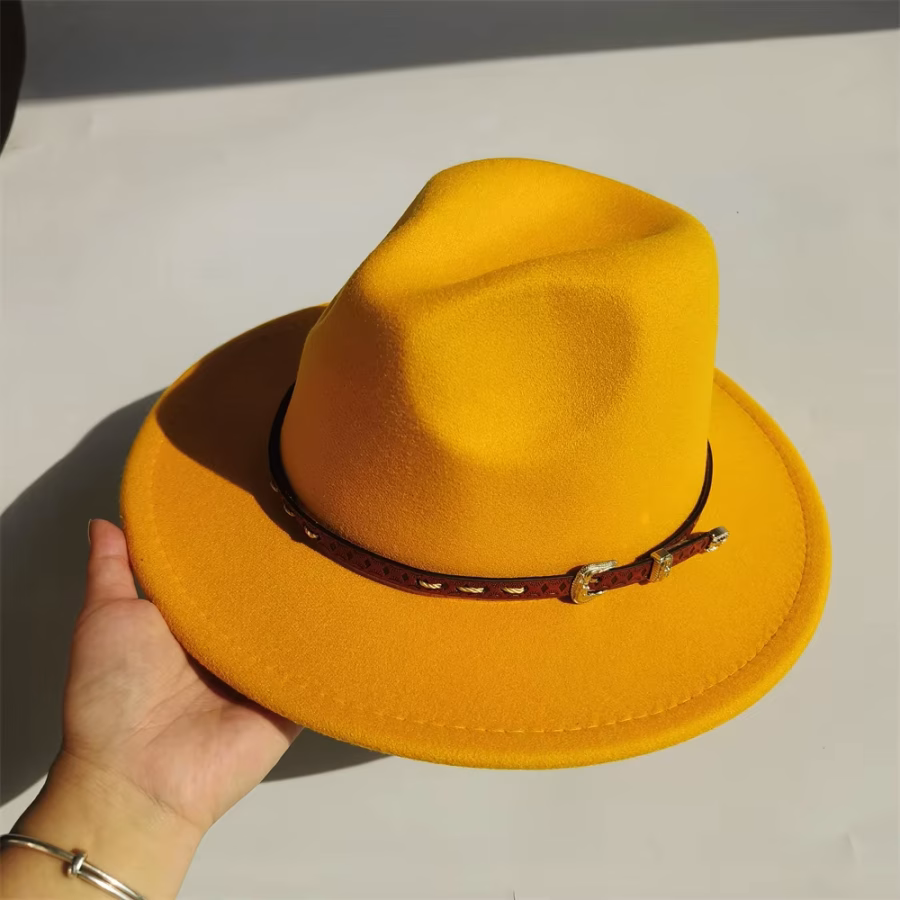 Fedora léger jaune