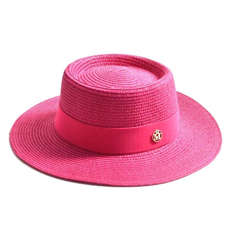 chapeau de plage chic avec ruban