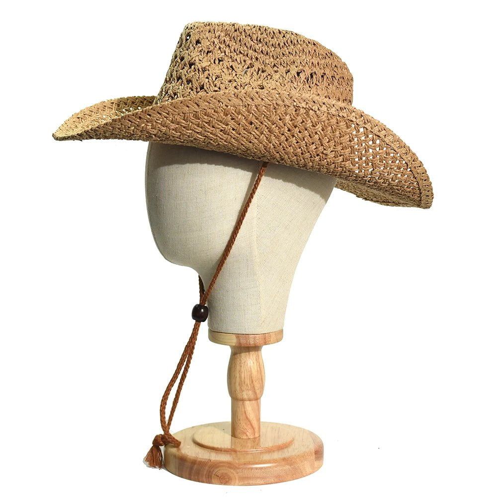 chapeau en paille style cowboy