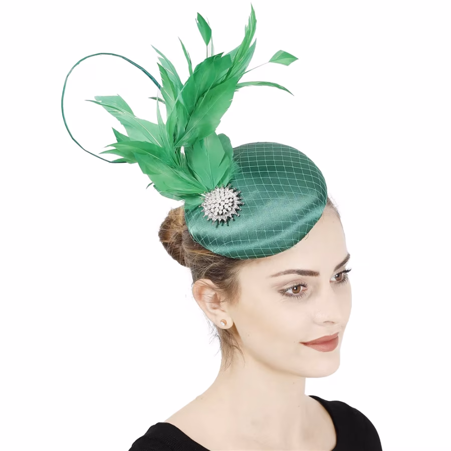 chapeau fascinator satin chic