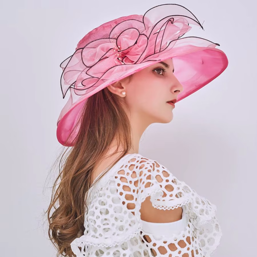 chapeau gala rose