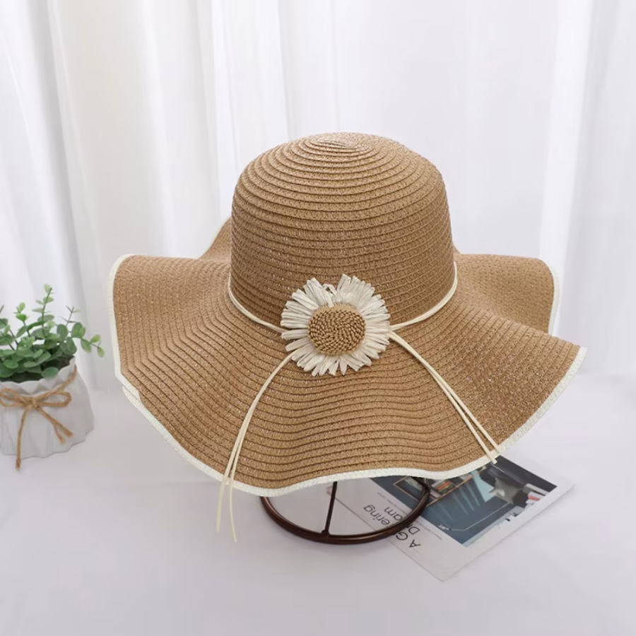 chapeau paille pour mariage champêtre kaki