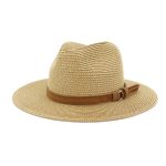 chapeau panama sangle en cuir