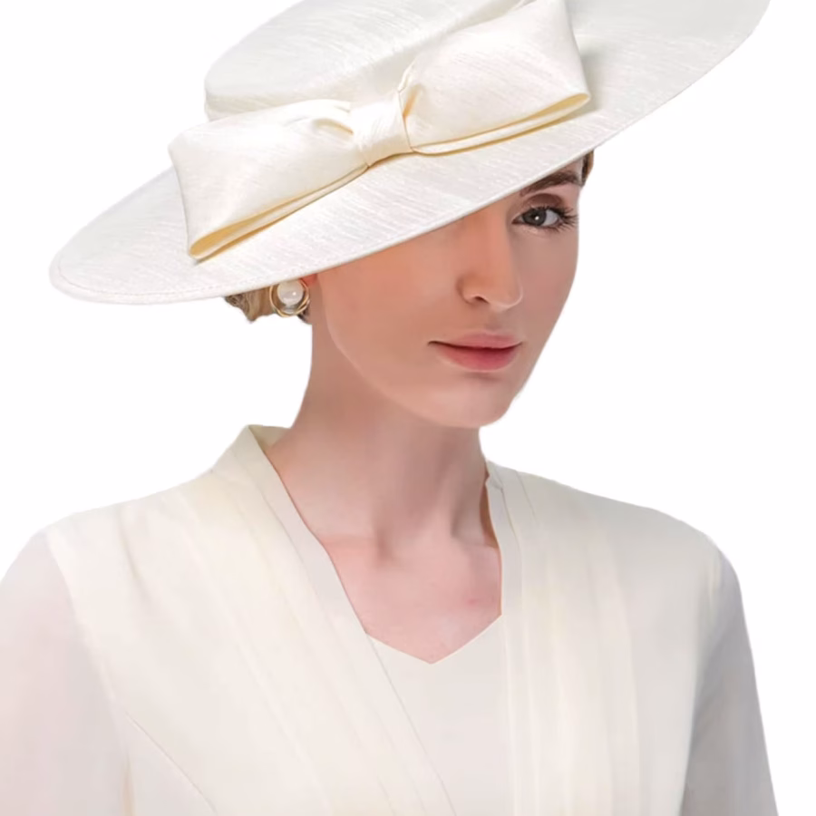 chapeau vintage mariage blanc