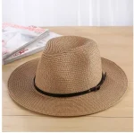 Chapeaux style panama protection soleil marron