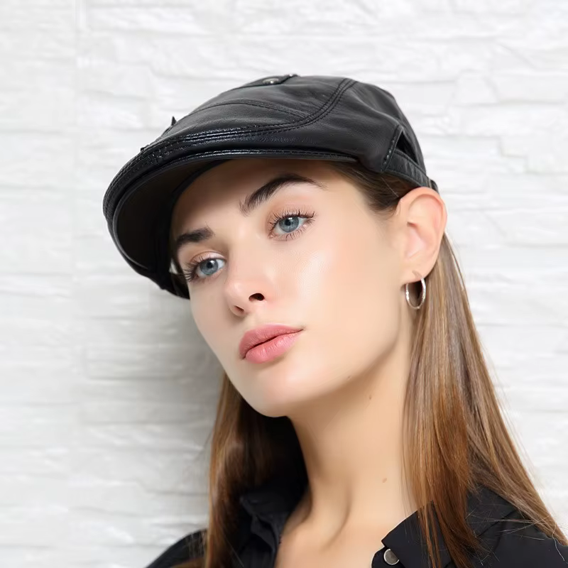 béret cuir véritable