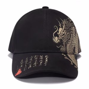 casquette dragon noire vue face