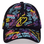 casquette graffitis multicolore