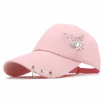 casquette piercing épingle rose